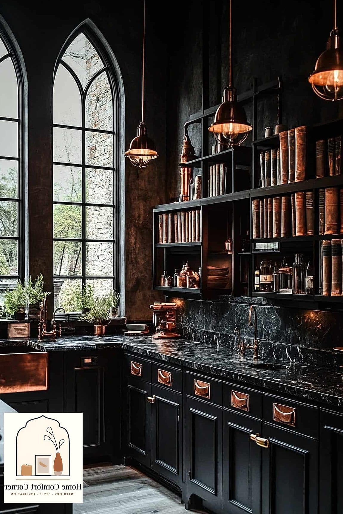Dark Academia Bookshelves