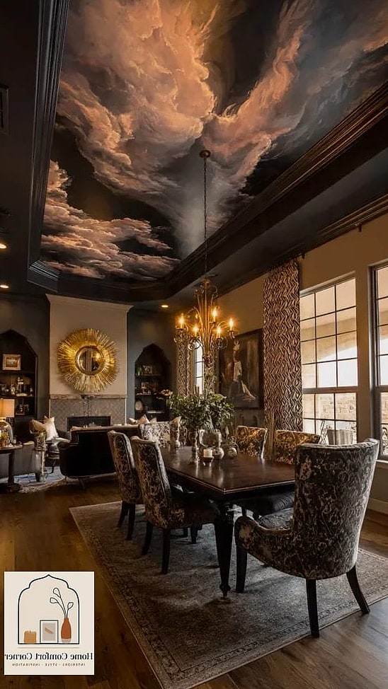 10 Stunning Dark Home Decor Ideas for Every Budget 9 Dark Ceiling or