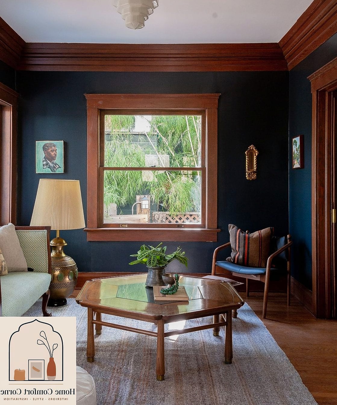 10 Stunning Dark Home Decor Ideas for Every Budget 5 Dark Wood Furniture Mixed with Light Walls