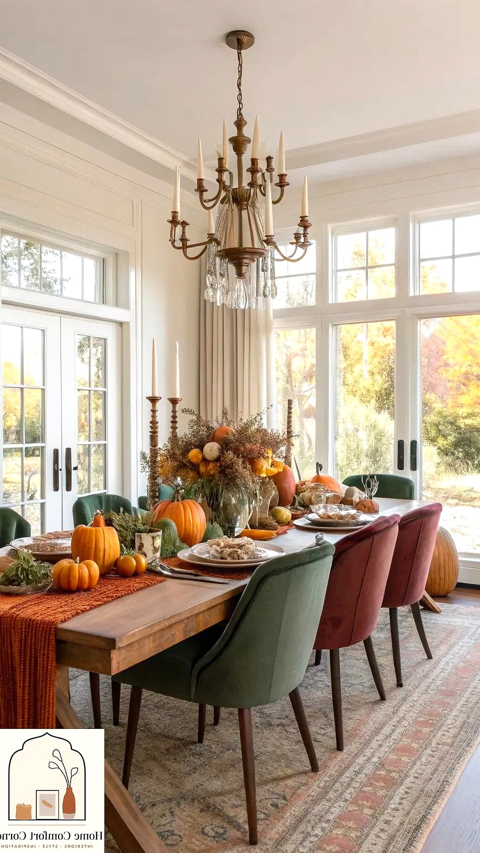 Dated Dining Room to Moody Autumn Retreat