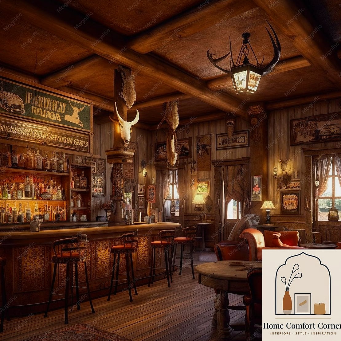 9 Saloon Decor Interior Design Before and After Transformations to Inspire 3 A Dated Dining Room Turned Into a Cozy Frontier Tavern