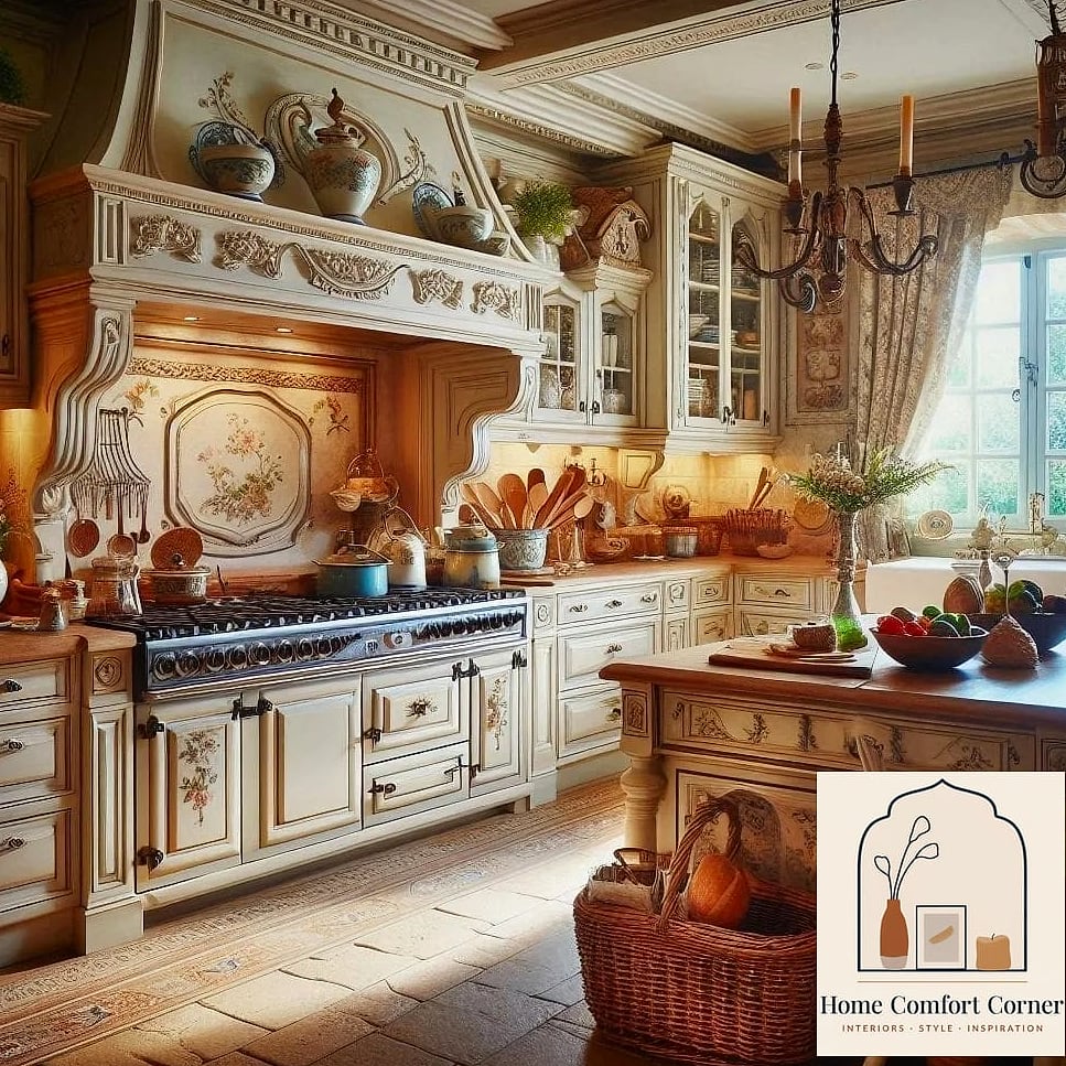 A Dated Kitchen Becomes a Soft, French Country Space