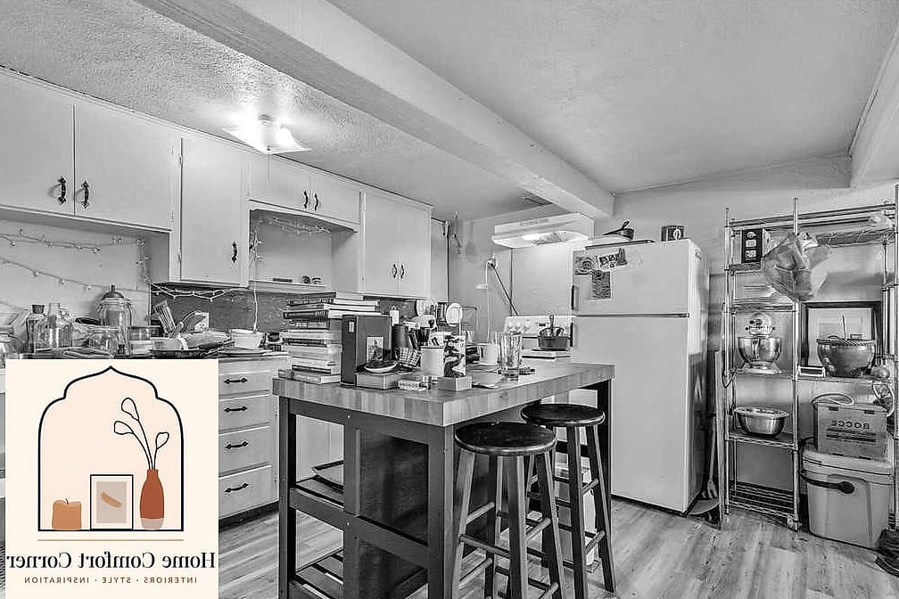 13 Small Room Ideas Before and After Transformations to Inspire 6 A Dated Kitchenette Gets a Butcher Block Refresh