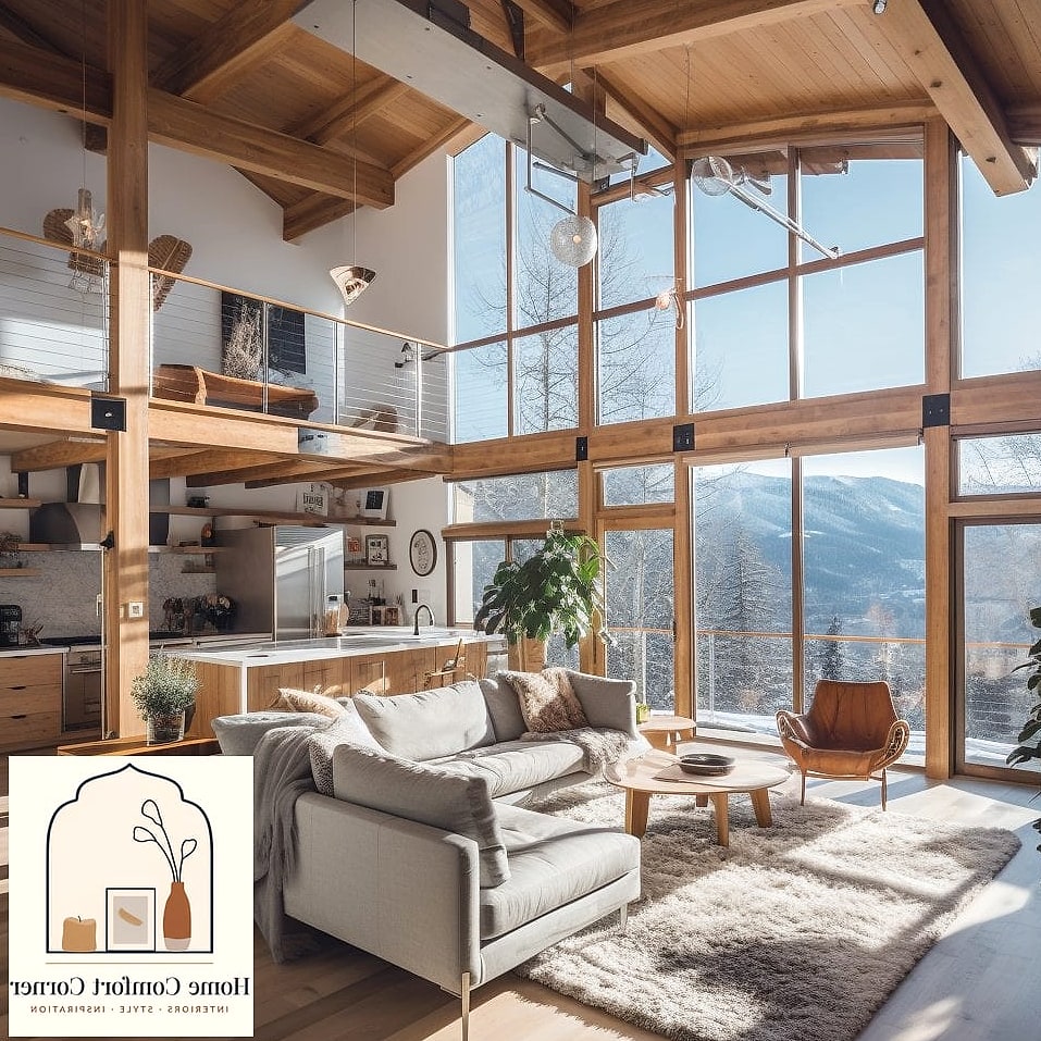 Dated Living Room to Warm Modern Space