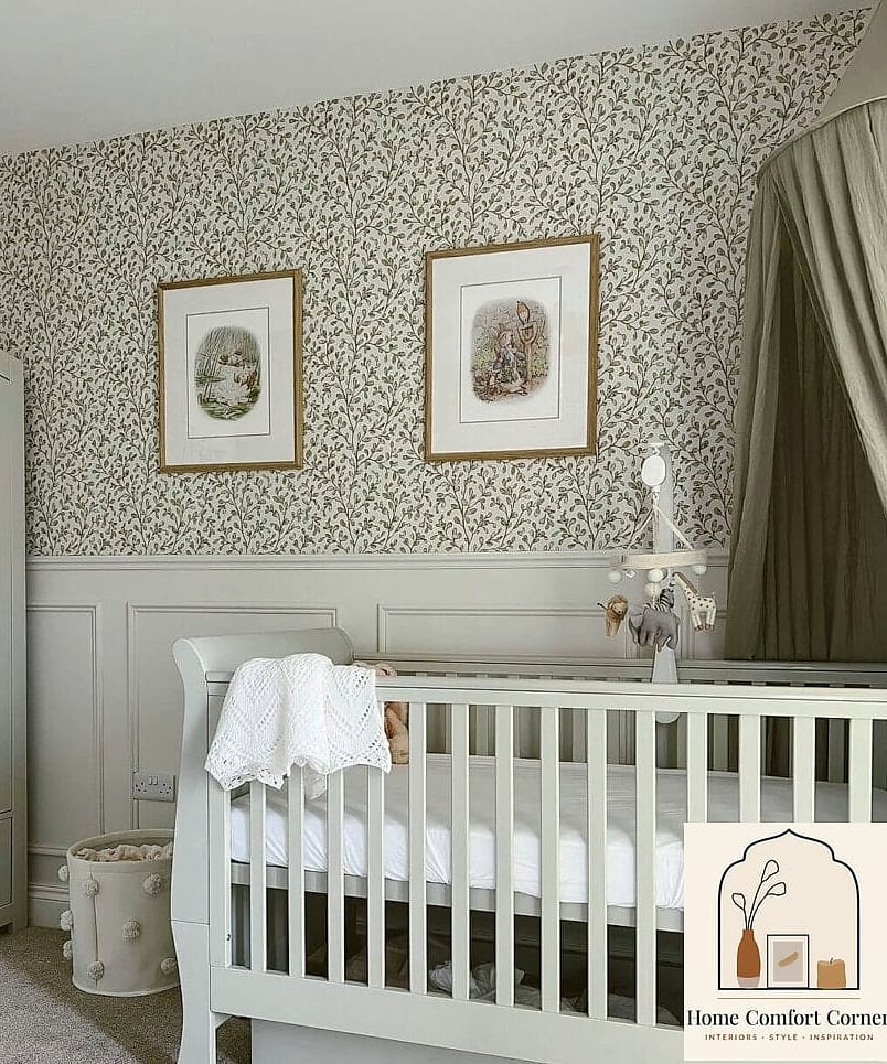 Dated Wallpaper Room Gets a Modern Update