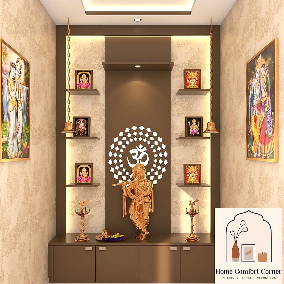 Dim Windowless Room Brightened With Layered Lighting