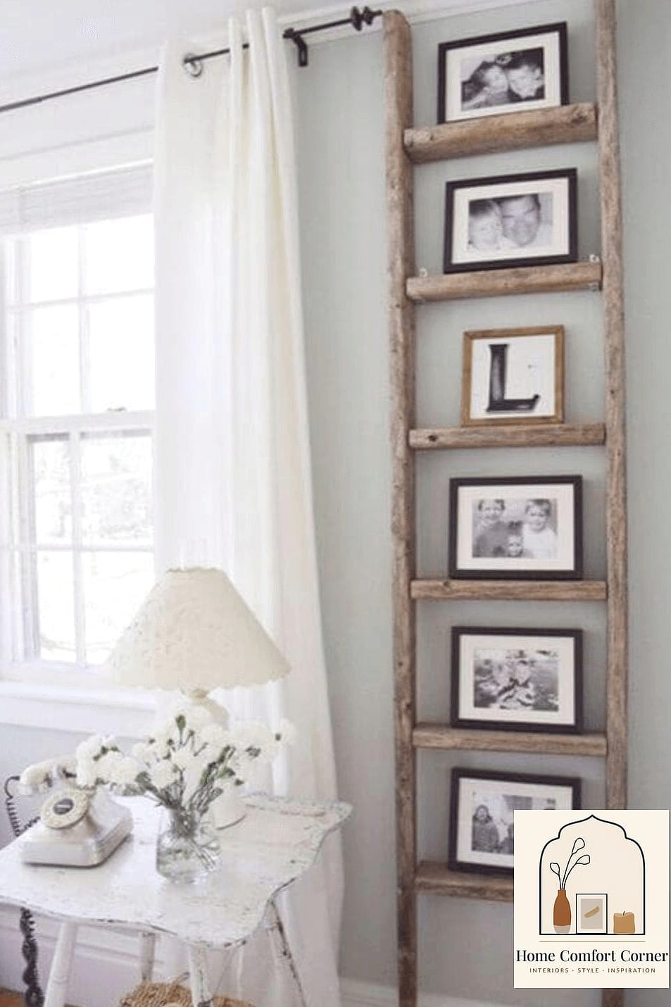 14 Beautiful Vintage Farmhouse Decor Inspiration Photos Worth Saving 9 A Distressed Ladder Shelf
