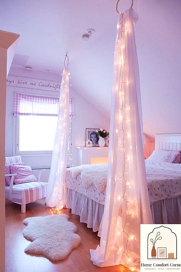 DIY String Light Canopy