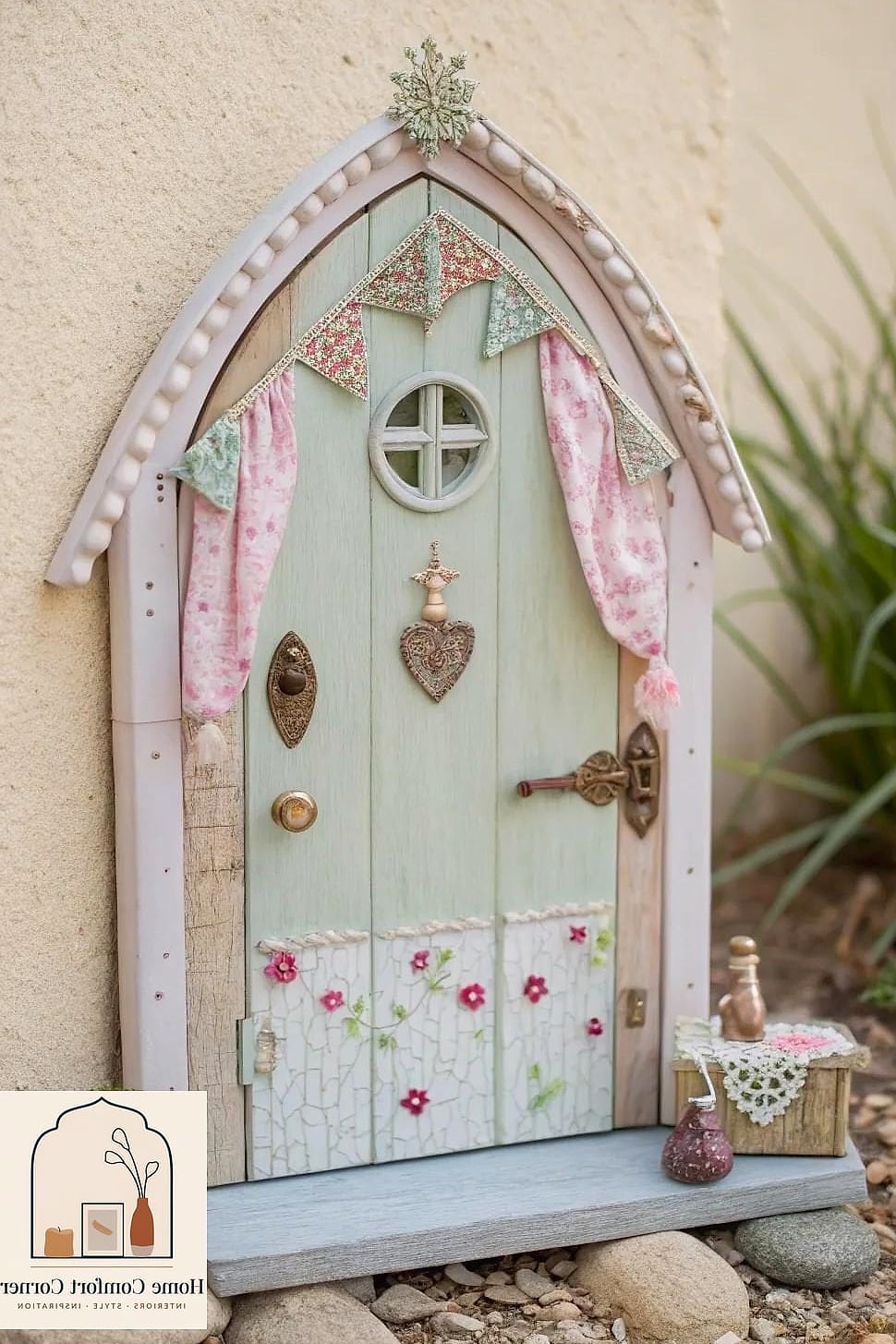 A Door Painted to Look Like It Leads Into a Tree Trunk
