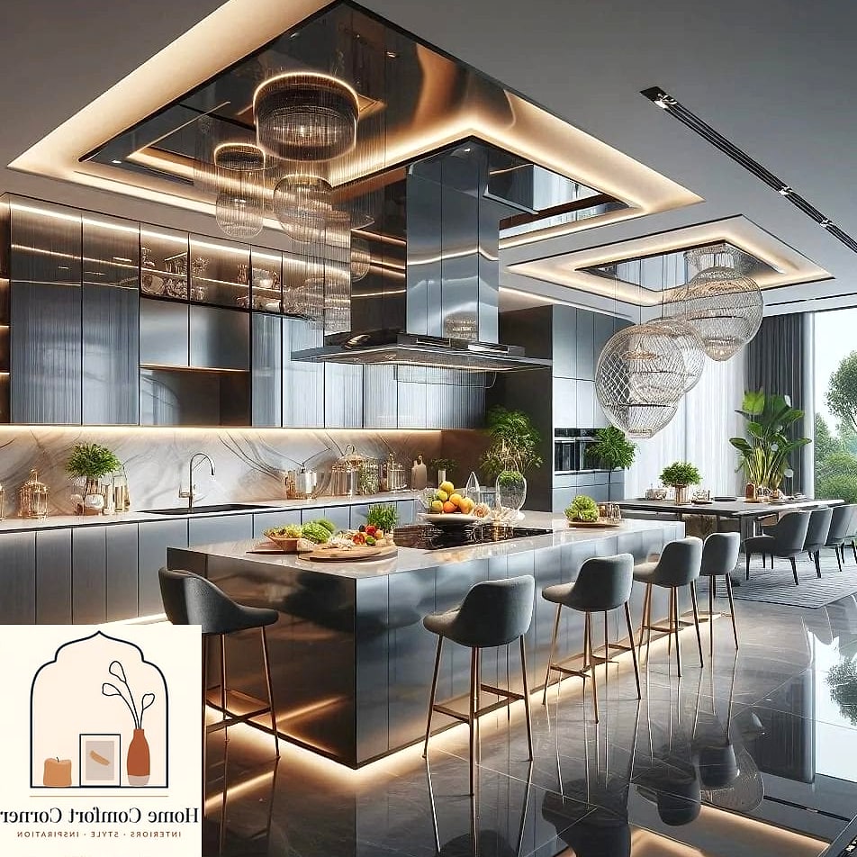 A Dramatic Kitchen Island