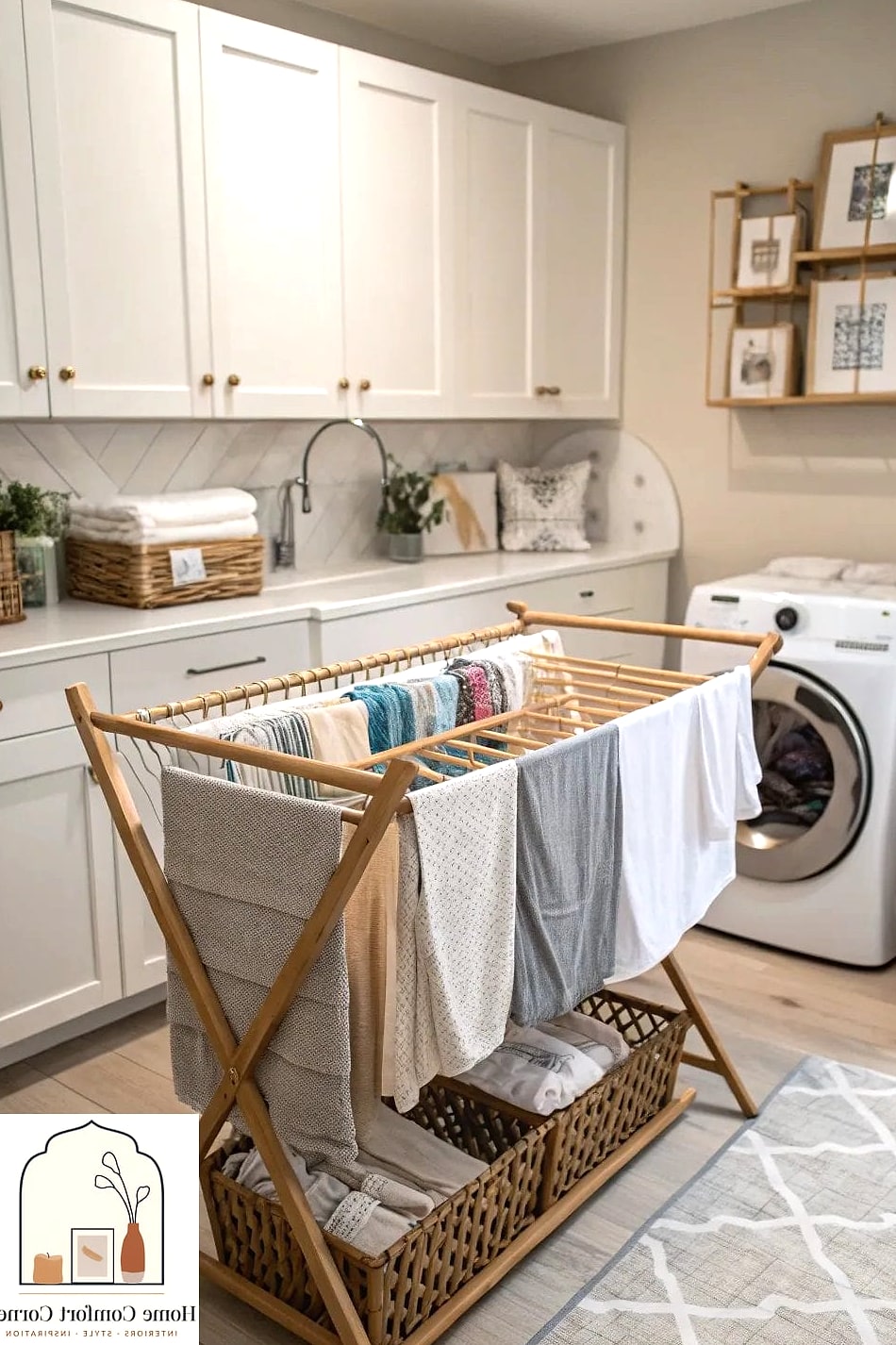 Drying Rack Built Into the Wall