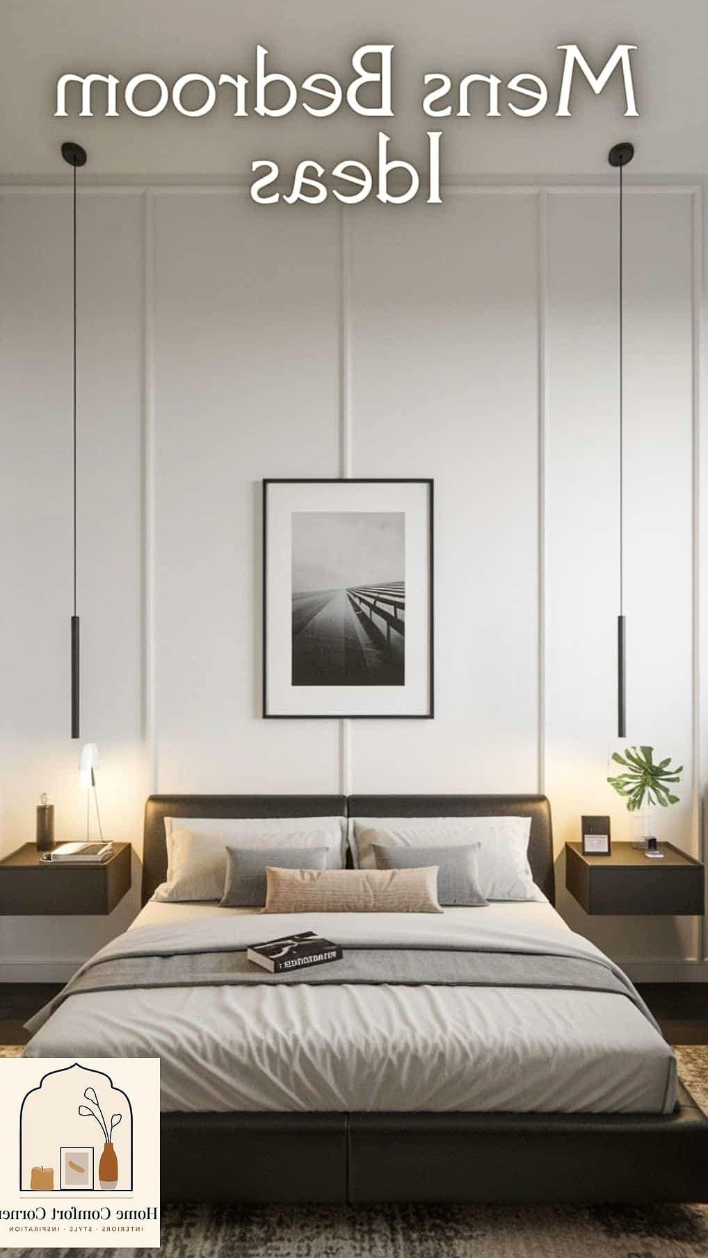 Empty Wall Above the Bed to Oversized Art