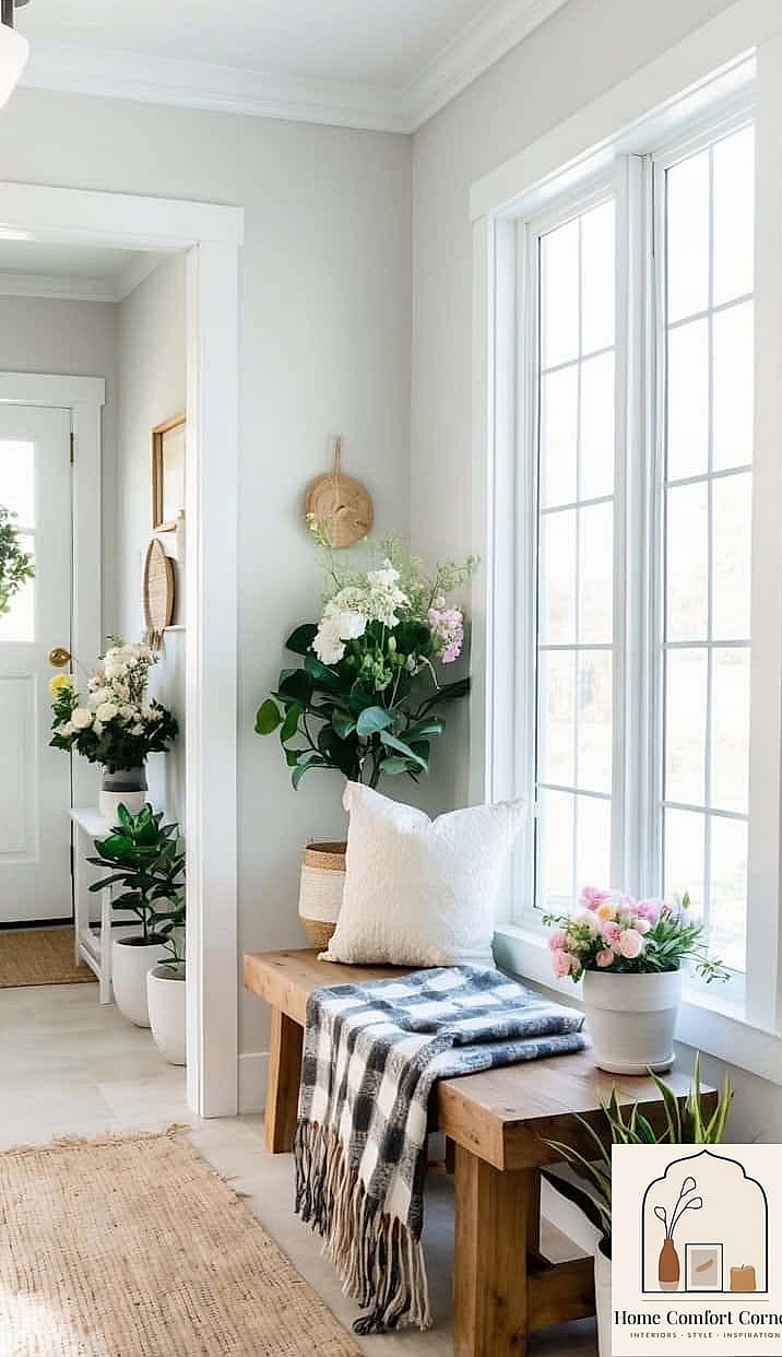 16 Beautiful Spring Home Decor Inspiration Photos Worth Saving 15 An Entryway Bench with Storage
