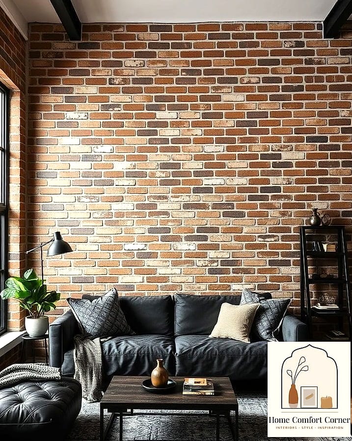 Exposed Brick Wallpaper Instead of the Real Thing