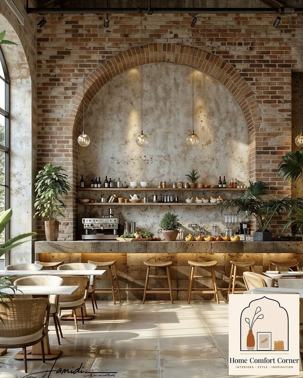 Exposed Brick or Brick-Look Accent Wall