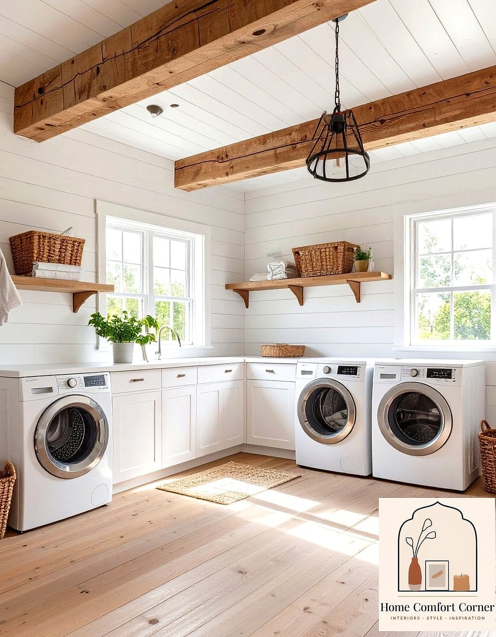 Exposed Shiplap for a Cozy Contrast