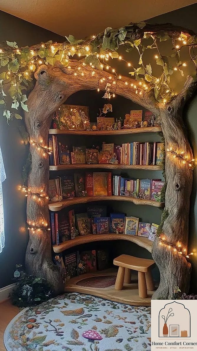 A Fairy Reading Nook Built Into a Closet