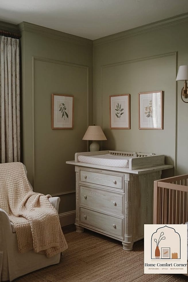 18 Farmhouse Decor Inspiration Boards You'll Want to Copy 15 Farmhouse Nursery with Soft Sage Walls