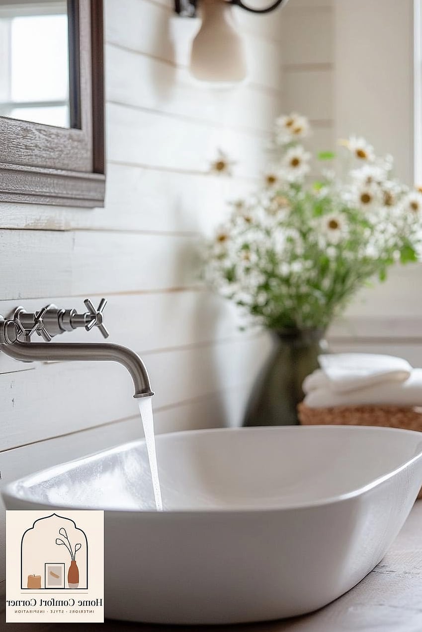 A Farmhouse Sink for Easy Rinsing