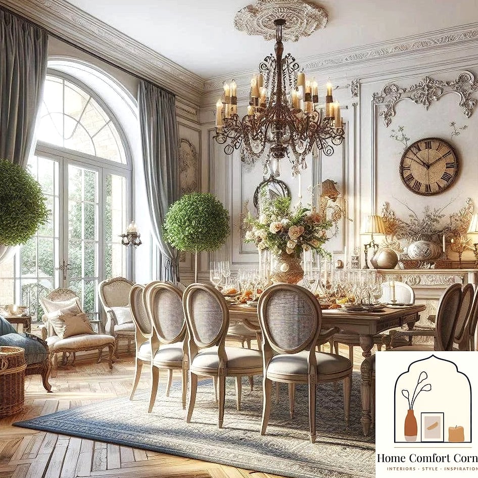 A Flat Dining Room Becomes a Warm French Bistro Corner