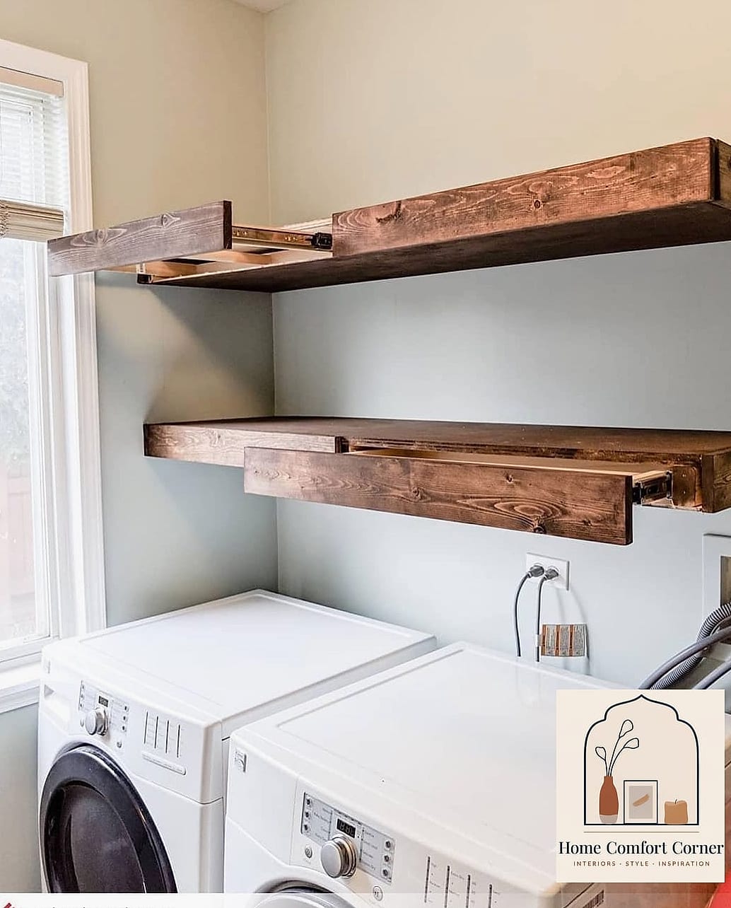 Floating Shelf Above the Machines