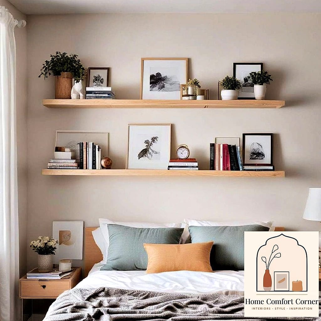 13 Room Ideas For Small Rooms Ideas From Homes We Absolutely Love 4 Floating Shelves Instead Of Bulky Bookcases