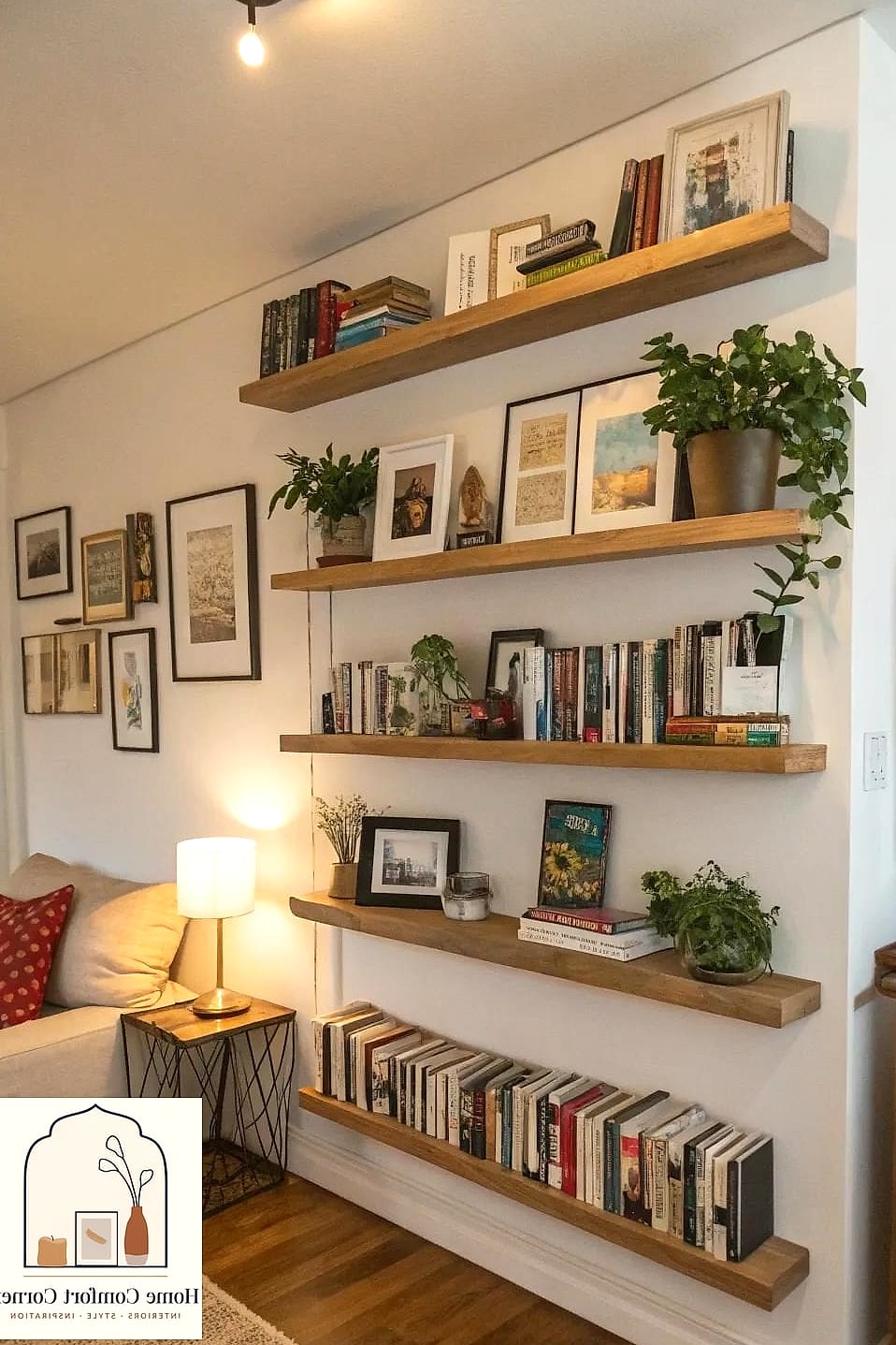 Floating Shelves in Awkward Corners