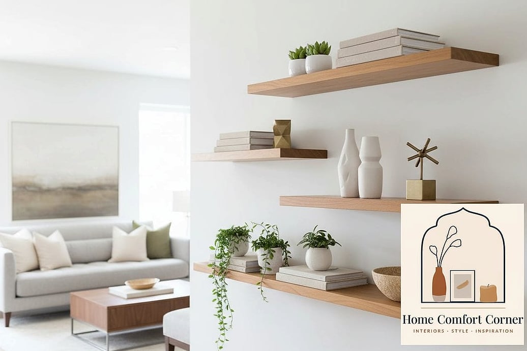 Floating Shelves for Display and Storage
