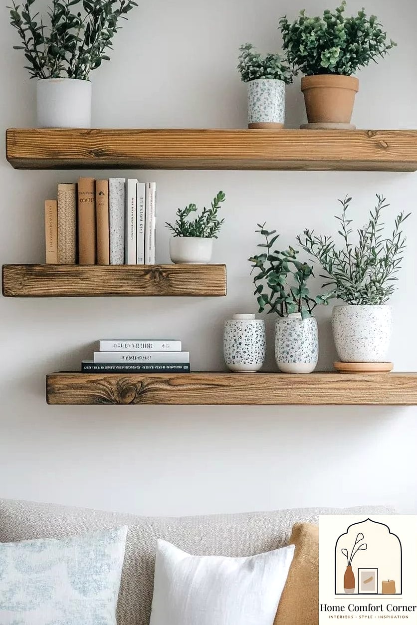 Floating Shelves for Display and Function