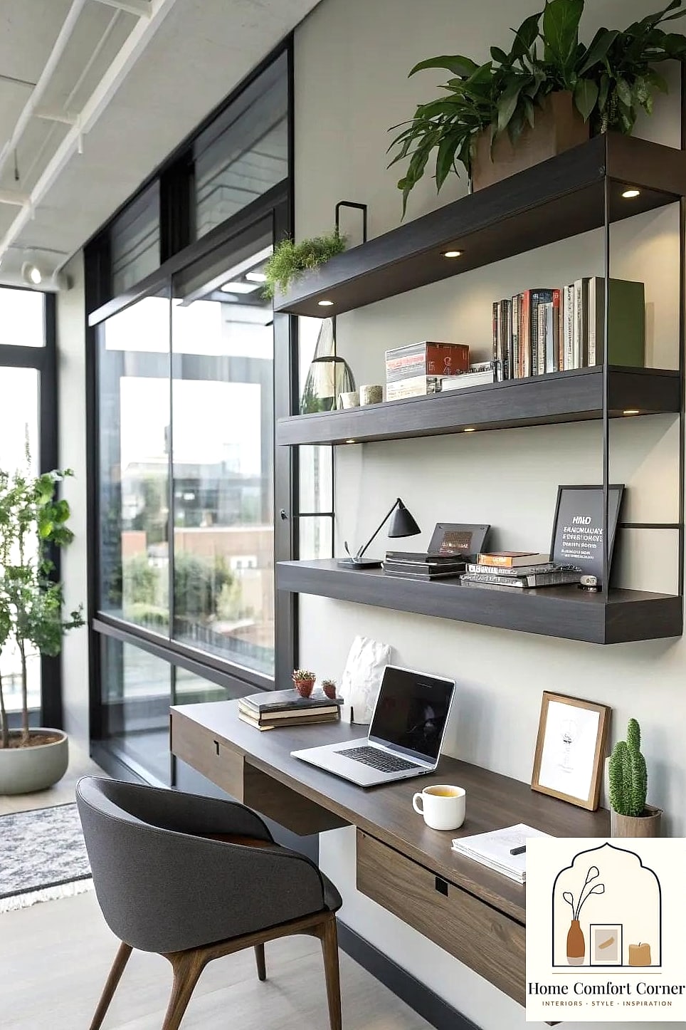 Floating Shelves Instead of a Bookcase