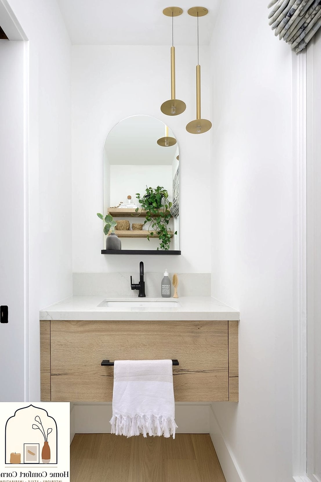 A Floating Vanity with No Visible Plumbing