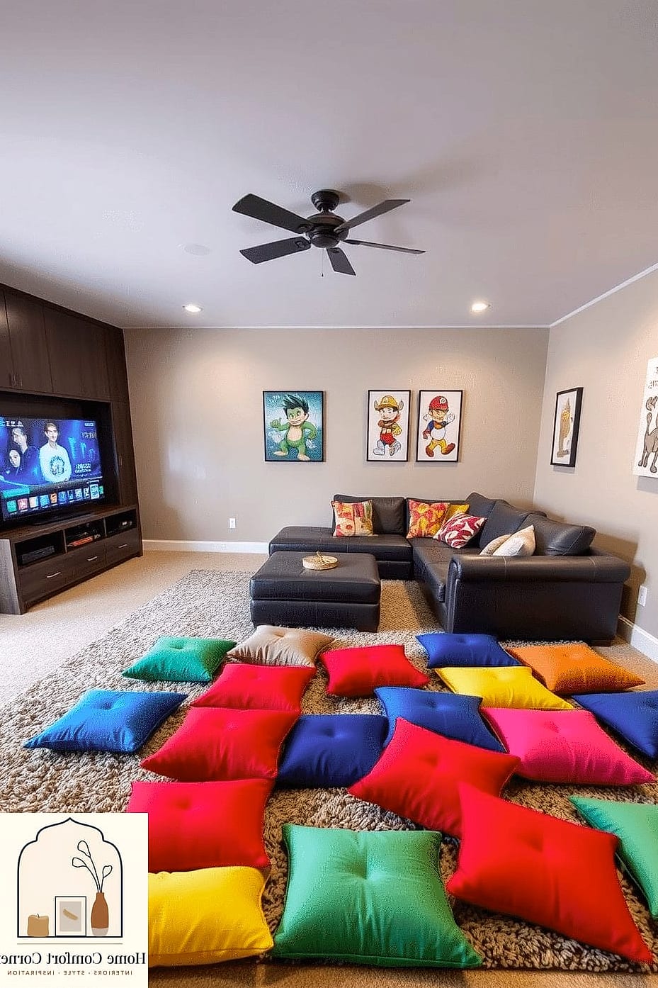 Floor Cushions and Poufs for Extra Seating