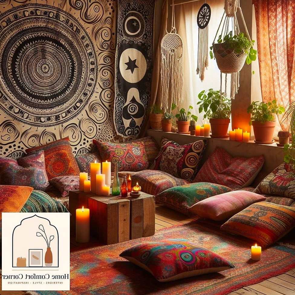 17 Hippie Room Decor Designs That Maximize Style and Function 3 Floor Cushions Instead of Extra Seating