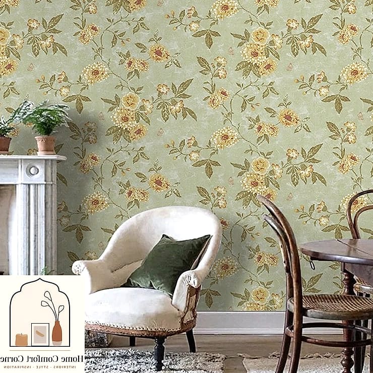 Floral Wallpaper Accent Walls