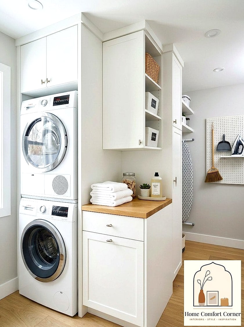 A Fold-Out Drying Rack Mounted to the Wall
