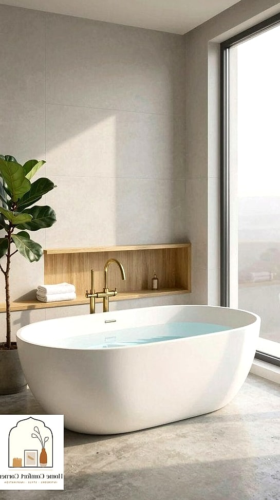 A Freestanding Soaking Tub