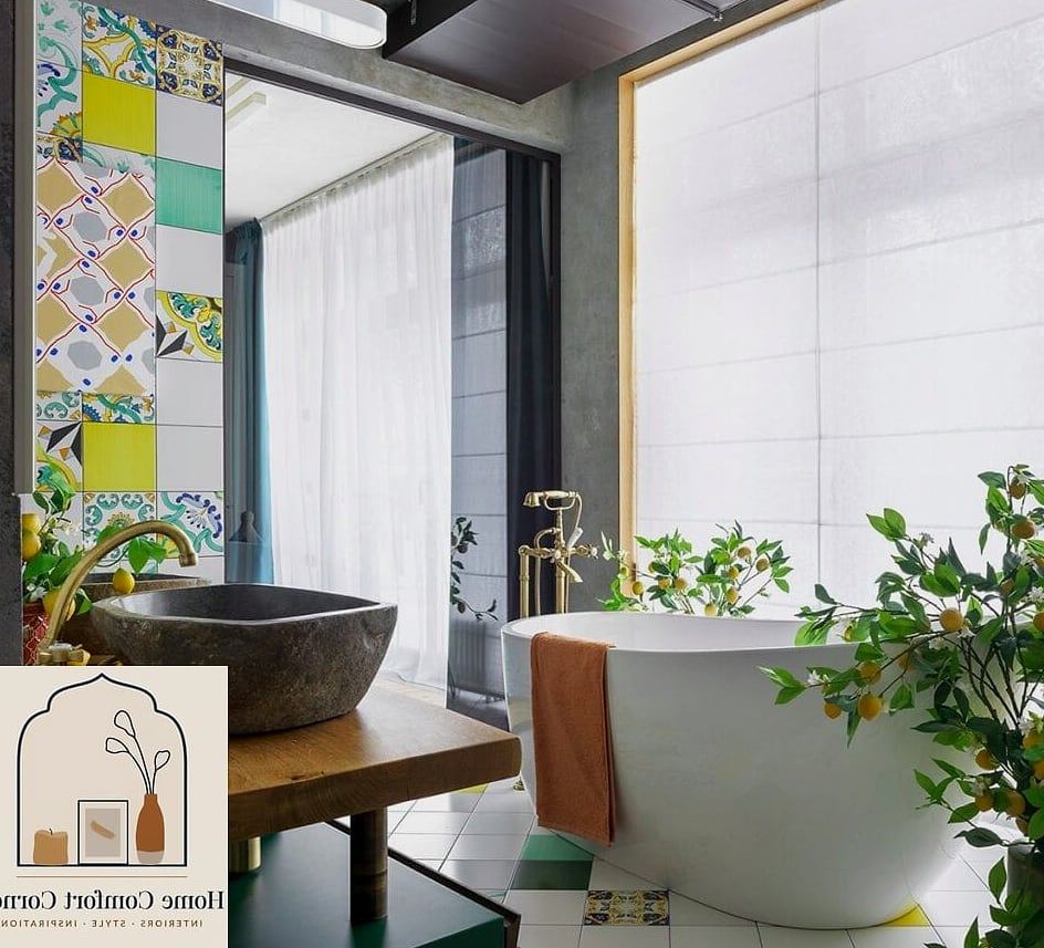 A Freestanding Tub in an Unexpected Spot