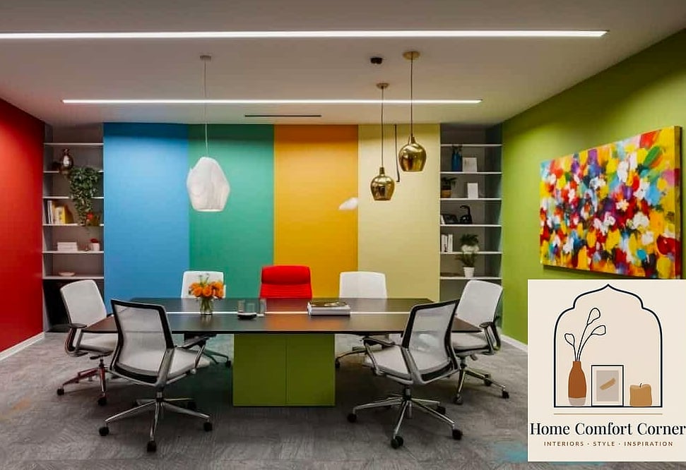 Fully Color-Drenched Office