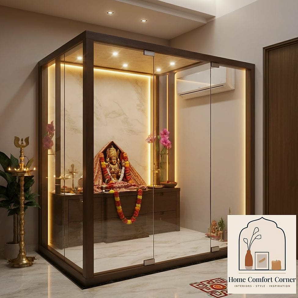 19 Pooja Room Ideas Indian Modern Designs You Need to See Right Now 18 Fully Enclosed Modern Pooja Cabinet