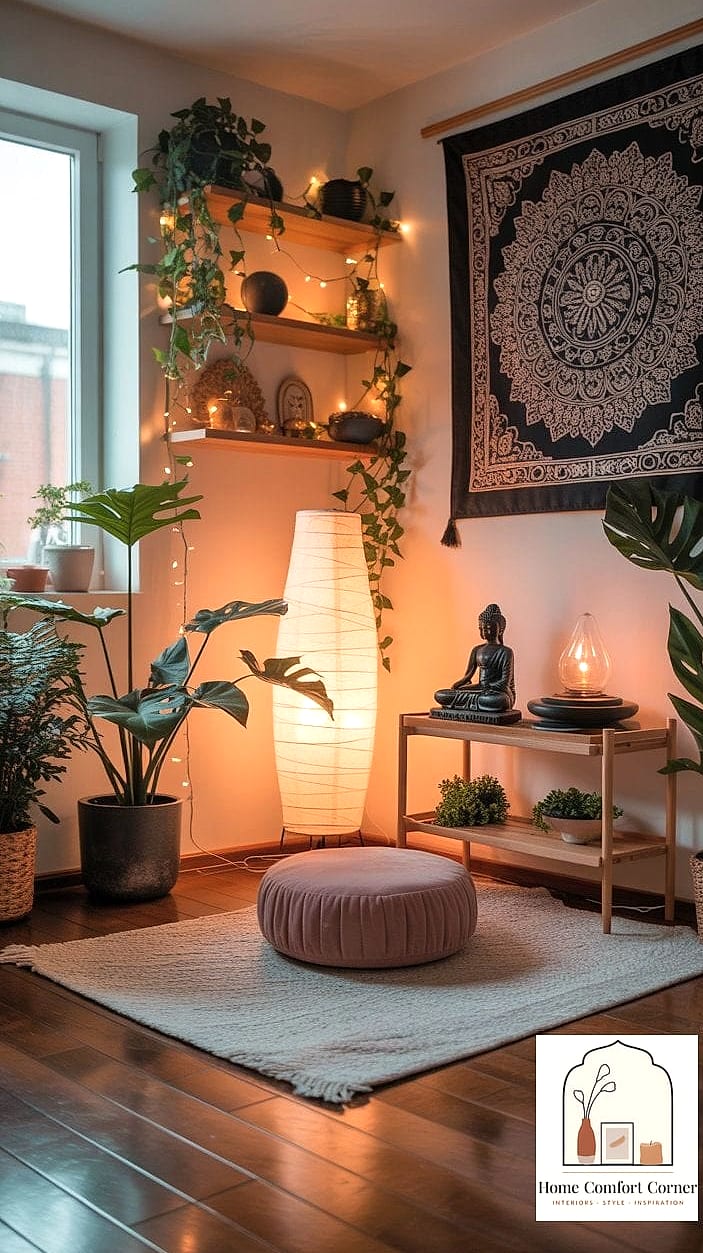 21 Meditation Room Decor Concepts That Are Actually Achievable on a Budget 9 A Gallery of Calming Prints