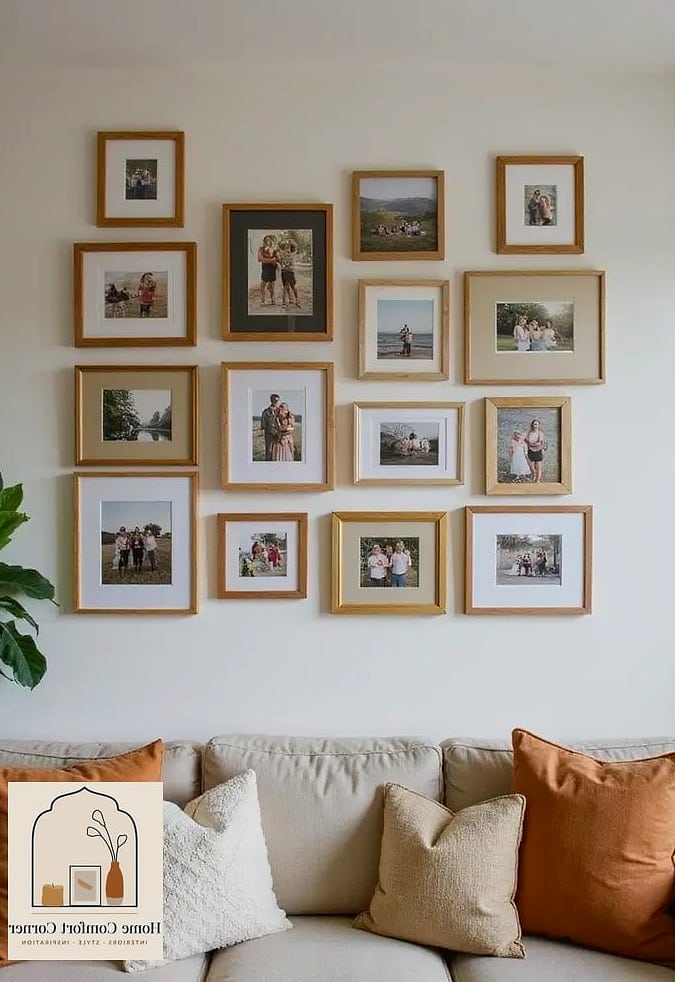 Gallery Wall with Mixed Frames