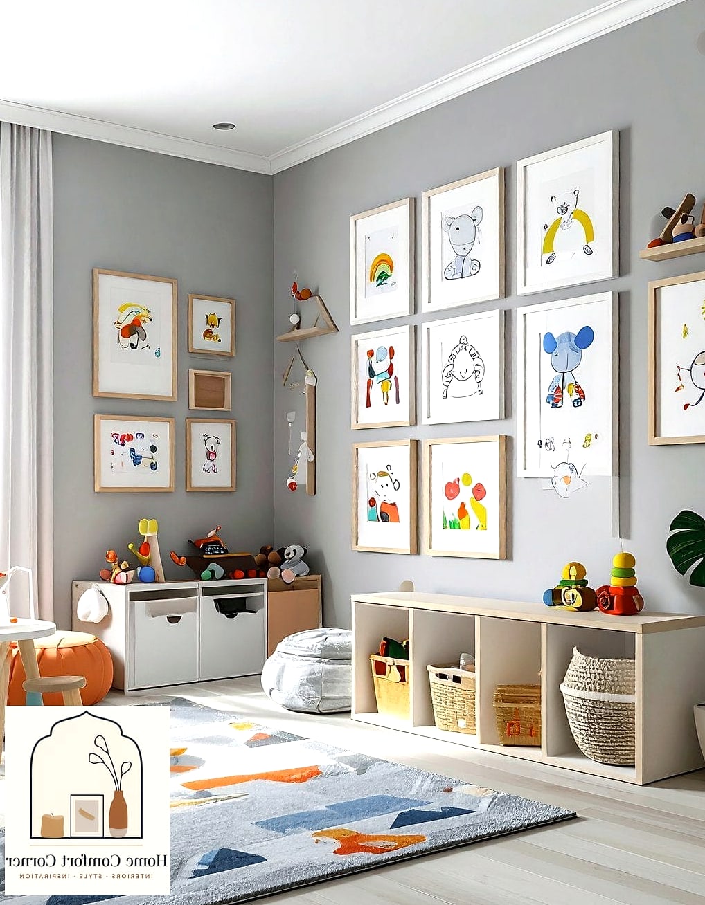 Gallery Wall of Kids' Own Artwork