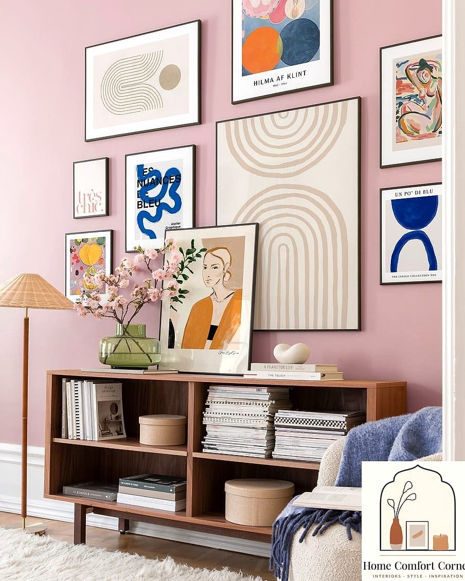 A Gallery Wall of Mismatched Frames