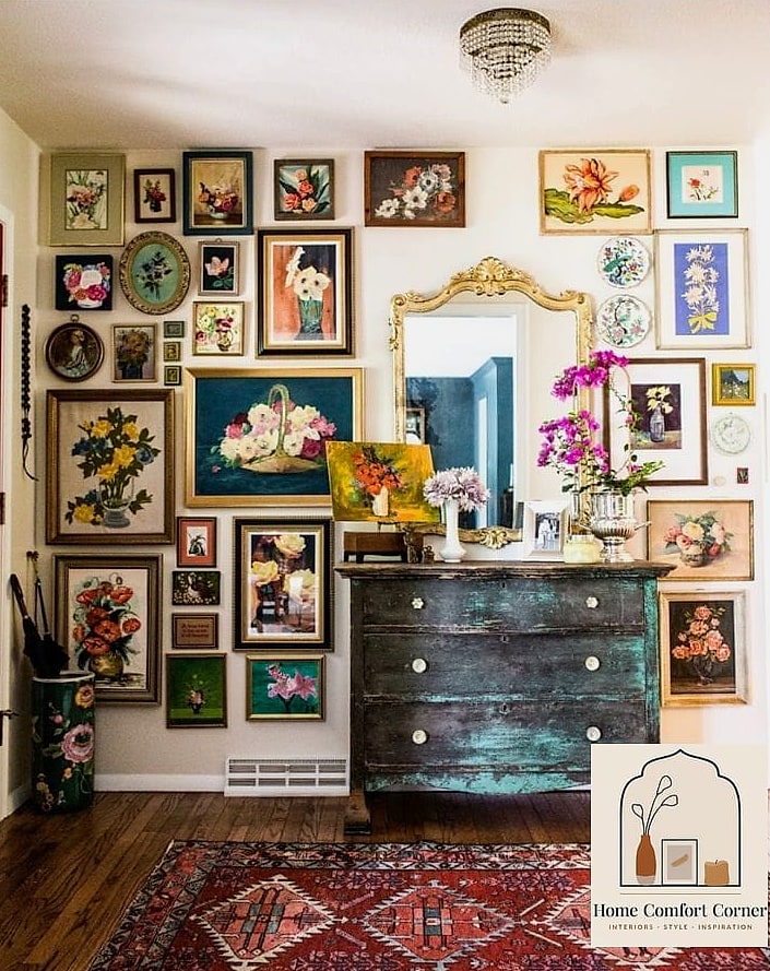 Gallery Wall from Thrifted Frames