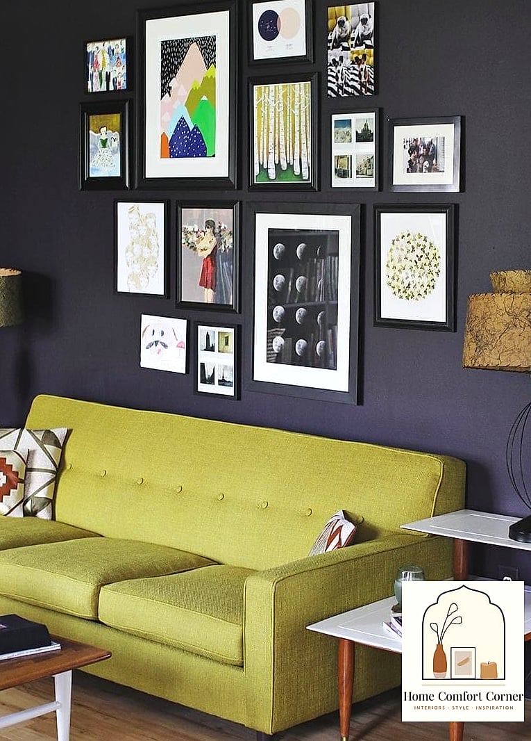Gallery Wall with Mismatched Frames