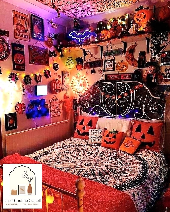 A Gallery Wall of Vintage-Style Halloween Prints