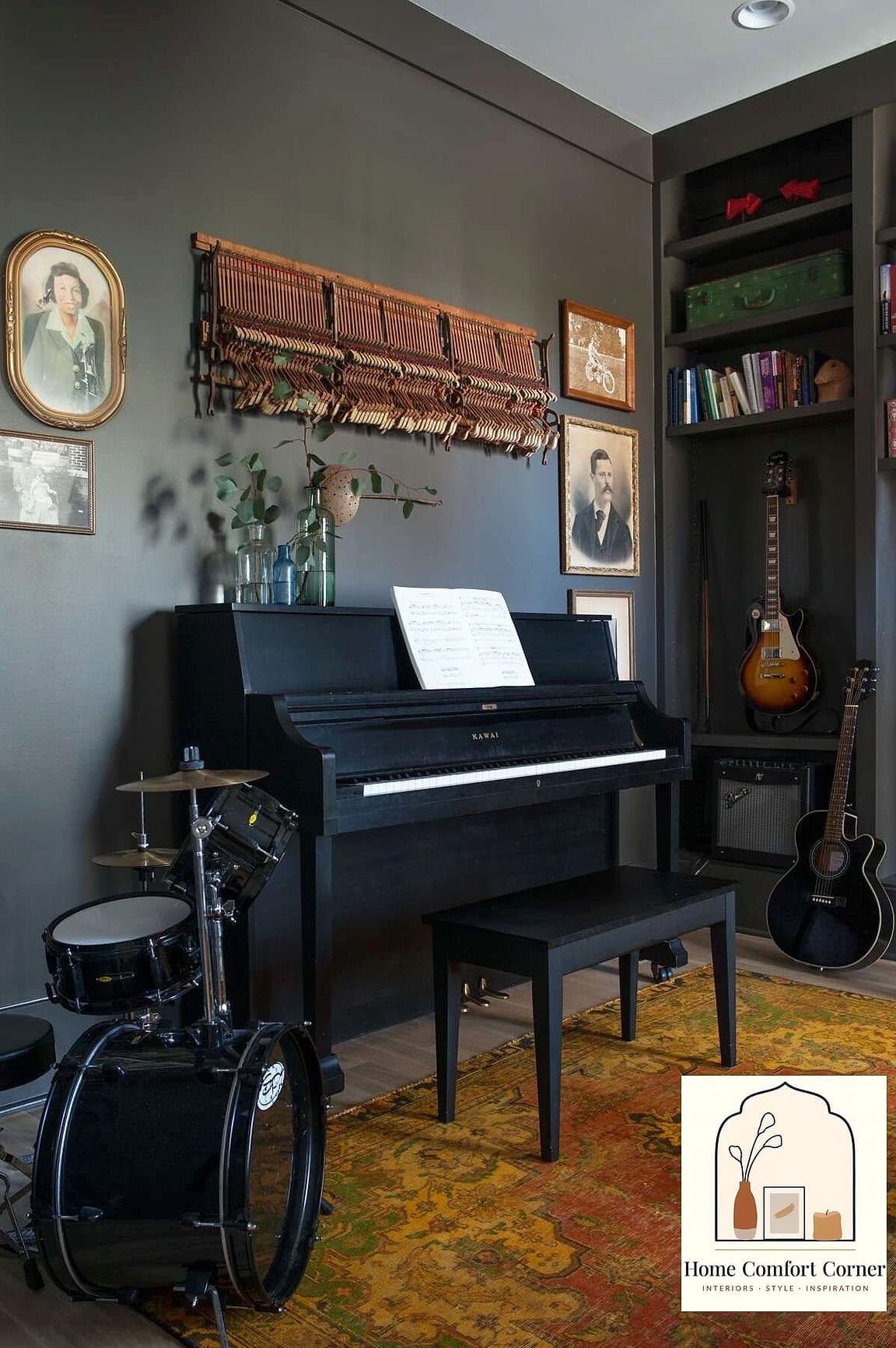 A Gallery Wall of Concert Posters and Album Art