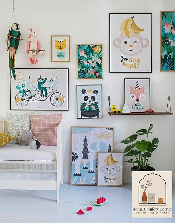 Gallery Wall of Kid-Friendly Art
