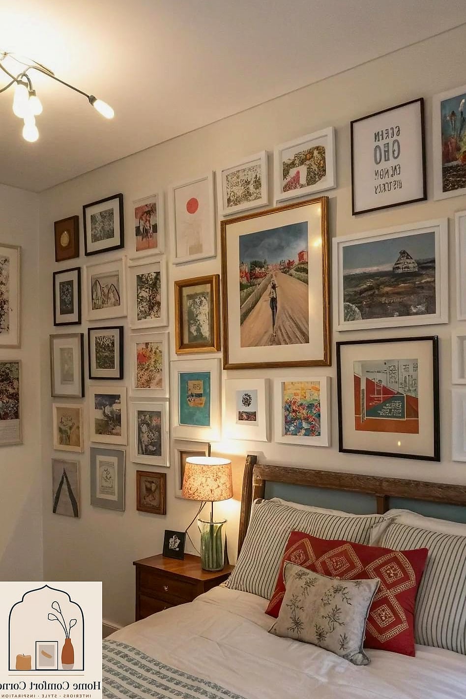 Gallery Wall of Maps and Travel Prints