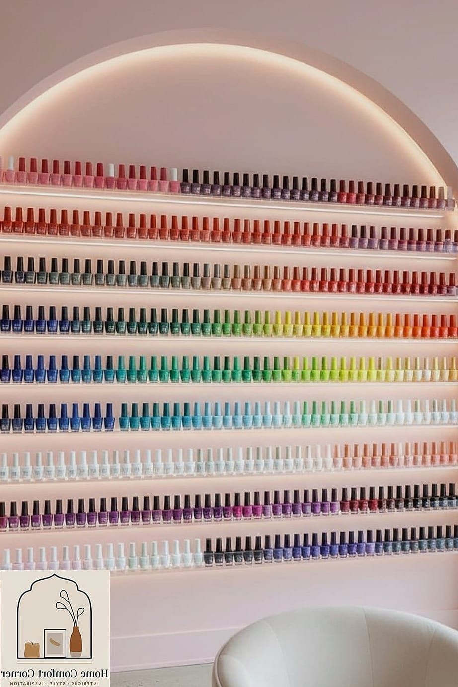 15 Nail Room Decor Ideas Ideas That Are Both Stylish and Practical 11 A Gallery Wall of Nail Art Inspiration